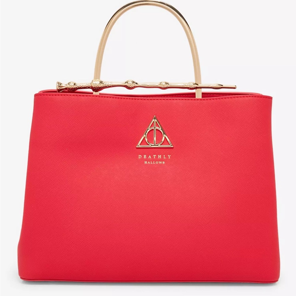 Loungefly Harry Potter Deathly Hallows Elder‎ Wand Magenta Handbag BoxLunch